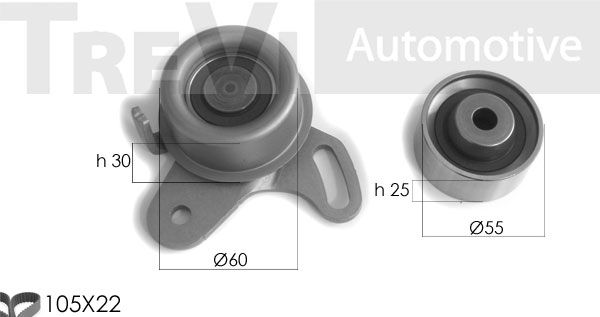 TREVI AUTOMOTIVE Комплект ремня ГРМ KD1335